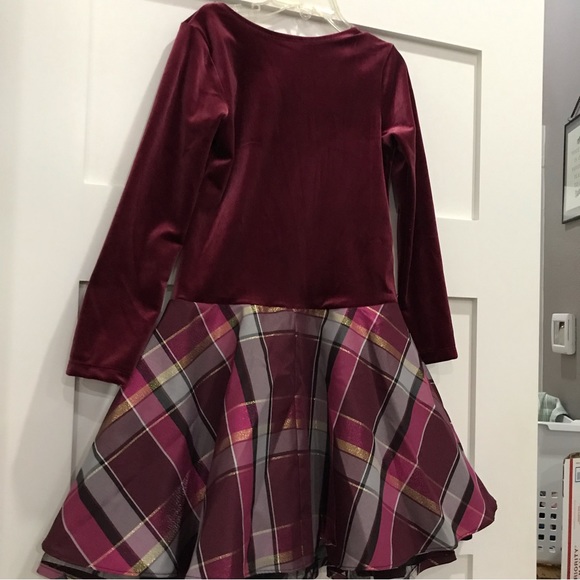 BONNIE JEAN (CHRISTMAS READY) DRESS raspberry, plaid, SPARKLE - Picture 8 of 14